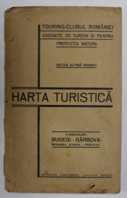 HARTA TURISTICA A MASIVELOR , BUCEGI - GARBOVA , REGIUNEA SINAIA - PREDEAL , 1934 foto