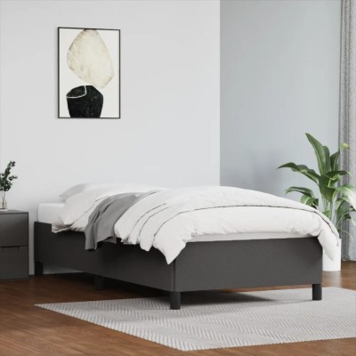 vidaXL Cadru de pat, gri, 80x200 cm, piele ecologică 347219 foto