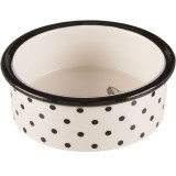Trixie Castron pentru pisici din ceramică, negru și alb, 300 ml