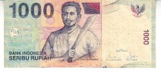 B11 9 - Bancnota foarte veche - Indonezia - 1000 rupii - 2000
