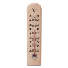 Termometru de Perete, Meteo, Lemn, 19 cm, Temperatură -30║C - +50║C
