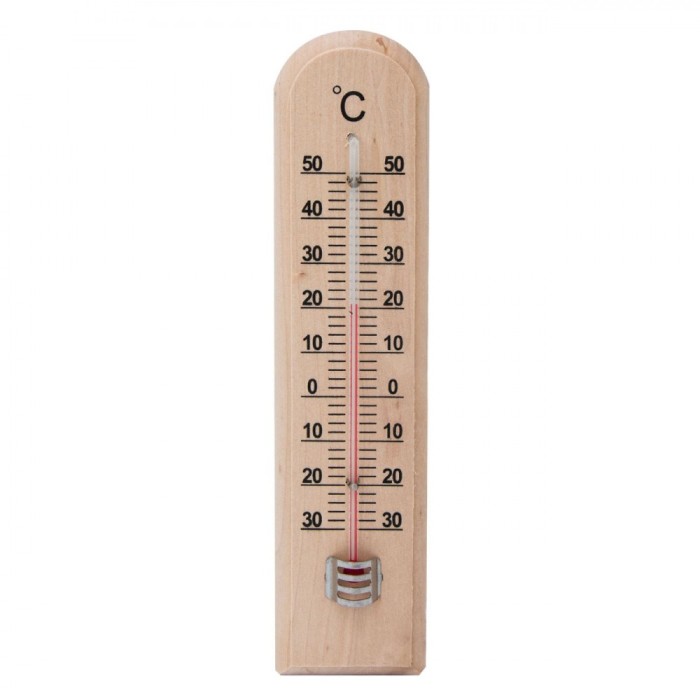 Termometru de Perete, Meteo, Lemn, 19 cm, Temperatură -30║C - +50║C