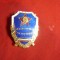 Insigna- Pentru Merite Militienesti ,metal si email ,h= 3,6cm
