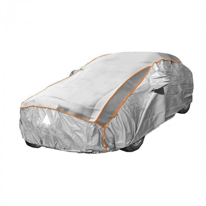 Prelata auto impermeabila cu protectie pentru grindina Dacia Logan Combi/Break - RoGroup, 3 straturi, gri