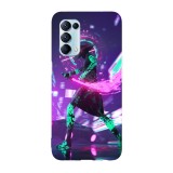 Husa compatibila cu Oppo A73 model Cyberpunk neon samurai, Silicon, TPU, Viceversa, Transparent, Carcasa