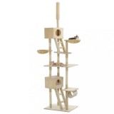 Cumpara ieftin Ansamblu pisici, st&acirc;lpi din funie de sisal, 230-260 cm Bej