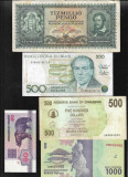 Set 5 bancnote de prin lume adunate (cele din imagini) #282, Europa