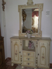 COMODA cu oglinda/baie/vintage/stil baroc venetian/shabby chic/pictate foto