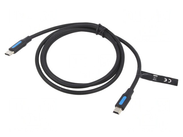 Cablu USB 2.0 USB B mini la USB C 1m Negru