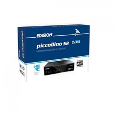 Cititor de carduri H.265 HEVC USB ,receptor satelit EDISION Piccollino DVB-S2 Full HD - NEGRU - RESIGILAT