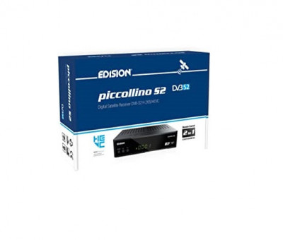 Cititor de carduri H.265 HEVC USB ,receptor satelit EDISION Piccollino DVB-S2 Full HD - NEGRU - RESIGILAT foto