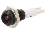 Lampă LED concavă roșie 9mm pentru PCB