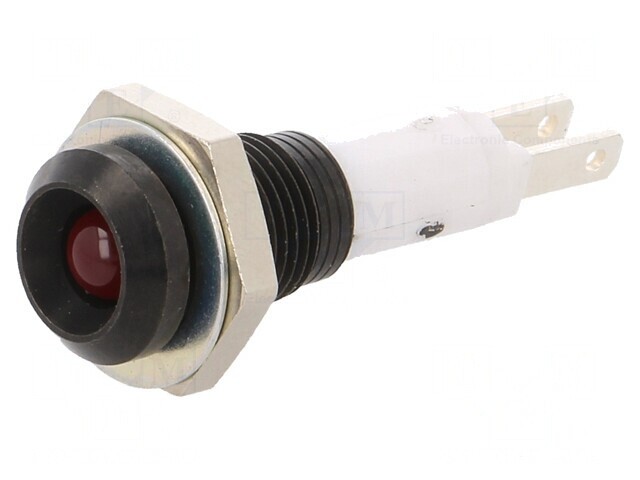 Lampă LED concavă roșie 9mm pentru PCB