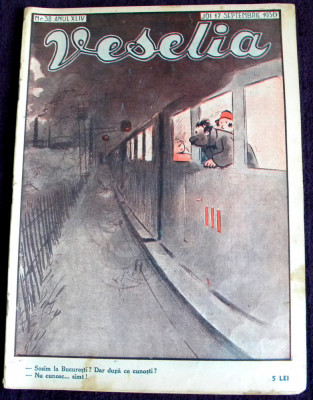 Revista &amp;rdquo;VESELIA&amp;rdquo; &amp;ndash; Nr. 38 / 1936, ilustratii erotice art deco foto