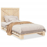 VidaXL Cadru de pat cu tăblie, 100x200 cm, lemn masiv de pin
