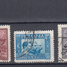 ROMANIA 1931 LP 91 SEMICENTENARUL REGATULUI SERIE STAMPILATA