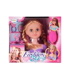 Cap Papusa Coafat Machiat Accesorii Roz, Jucarie Fete, Manechin Coafuri, +3 Ani