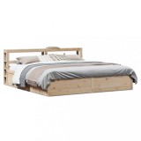 VidaXL Cadru pat cu tăblie 200x200 cm, lemn masiv de pin