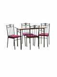 Set masa cu 4 scaune Victory UnicSpot, masa: 110 x 70 x 76 cm, scaun: 38 x 41 x 87 cm