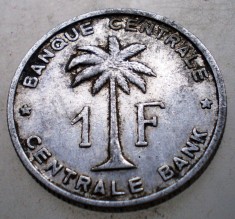 7.691 CONGO RUANDA URUNDI 1 FRANC 1958