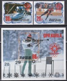 Coreea de Nord 1984 - J.O. de iarnă - C&acirc;știgători de medalii, Serie+ Colita, MNH, Nestampilat