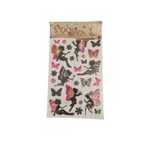 Stickere decorative, model zane, negru/rosu, 5 x 5 cm