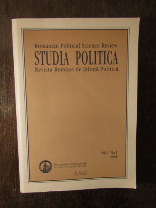 STUDIA POLITICA.REVISTA ROMANA DE STIINTE POLITICE , AN 2001 /NR 1