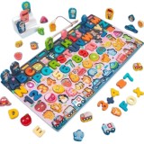 Joc educativ Placă interactivă tip Montessori din lemn XL