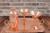 Set 2x Cupe Martini, Cocktailuri, Sampanie din Cupru Solid