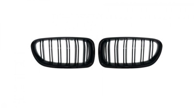 Set 2 grile duble, negru lucios, M Design pentru BMW F10 foto