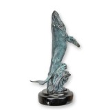 Balena cu cocoasa-statueta din bronz pe un soclu din marmura BF-8