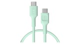 Cablu Greencell PowerFlex Silicon USB-C 0.3m 100W &Icirc;ncărcare Rapidă PD Verde