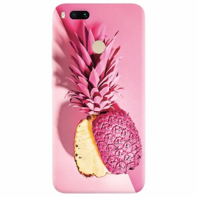 Husa silicon pentru Xiaomi Mi A1, Pink Pineapple foto