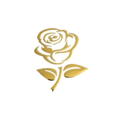 Abtibild &amp;quot;Trandafir&amp;quot; culoare Auriu Cod:DZ-35 foto