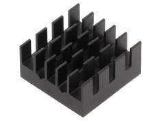 Radiator extrudat cu aripioare BGA negru 19mm x 19mm