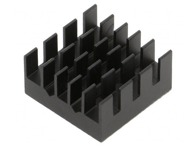 Radiator extrudat cu aripioare BGA negru 19mm x 19mm