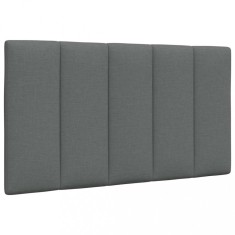 vidaXL Pernă pentru tăblie de pat, Hanko, gri &icirc;nchis, 90 cm, material textil 4019143