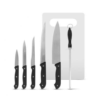 Set cuțite de bucătărie - cu pilă pentru ascuțit și tocător foto
