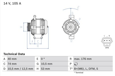 BOSCH 0 986 042 790 Generator / Alternator foto