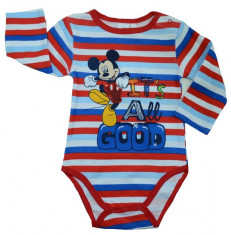 Body cu maneca lunga pentru baietei Mickey Mouse-DISNEY BBMM1-R, Rosu foto