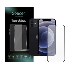 FOLIE STICLA Spacer pentru Iphone 12 si 12 Pro, grosime 0.3mm, acoperire totala ecran, strat special anti-ulei si anti-amprenta, Tempered Glass, sticl foto