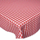 Fata de masa tip musama Pufo Classic , 120 x 140 cm, alb/rosu