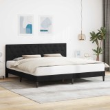vidaXL Cadru de pat cu headboard Negru 180 x 200 cm Catifea 42027683