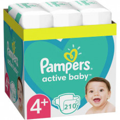 Scutece Pampers Active Baby XXL Box Marimea 4+, 10-15 kg, 210 buc (3x70) foto