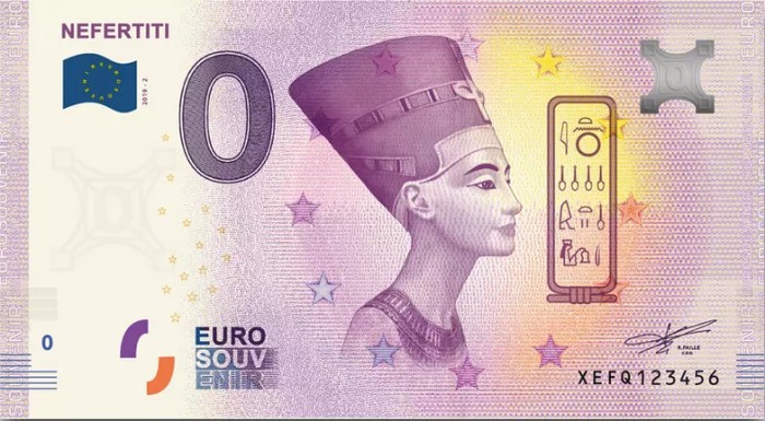 !!! X. X. RARR : 0 EURO SOUVENIR - GERMANIA , NEFERTITI - 2019.2 - UNC // NU TRIMIT PRIN CURIER