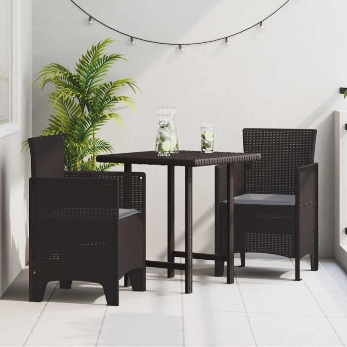 vidaXL Scaun pentru Grădină 2 pcs Maro Dimensiune: 53 x 49 x 85 cm PP 847456