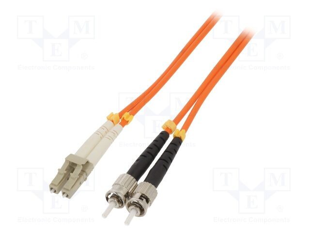 QOLTEC Patch cord fibră OM2 LC/UPC-ST/UPC 1m LSZH portocalie