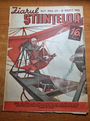 ziarul stiintelor 16 martie 1943-razboiul aerian,spiru haret,calor davila foto