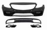 Bara Fata fara grila centrala si Difuzor cu Ornamente Evacuare Crom Mercedes C-Class W205 S205 (2014-2018) C63 Design Performance AutoTuning