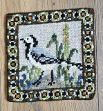 DECOR VINTAGE PENTRU PETRETE, GOBLEN PASARE, CUSUT MANUAL